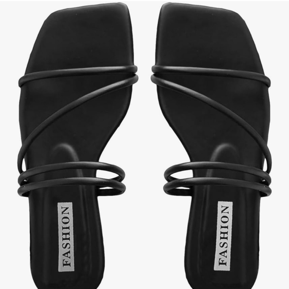 Black Strappy Sandals